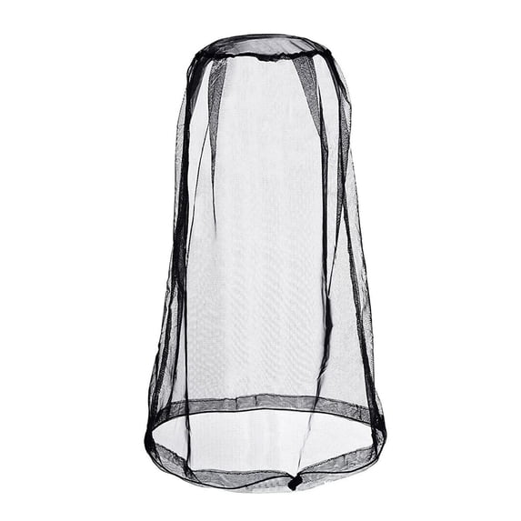 Mosquito Head Net, Bug Net for Head, 17X20 in Fine Mesh, Mosquito Outdoor, Camping Hiking, Black, Xl, 1 Pc