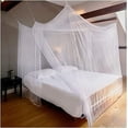 thumbnail image 1 of Mosquito NET for Bed Canopy, Tent for Full, Double to Super Queen Size, Large Square Curtains, White Mosquito Netting with 2 Openings, Easy Installation, Carry Bag, Mesh 380, 1 of 5