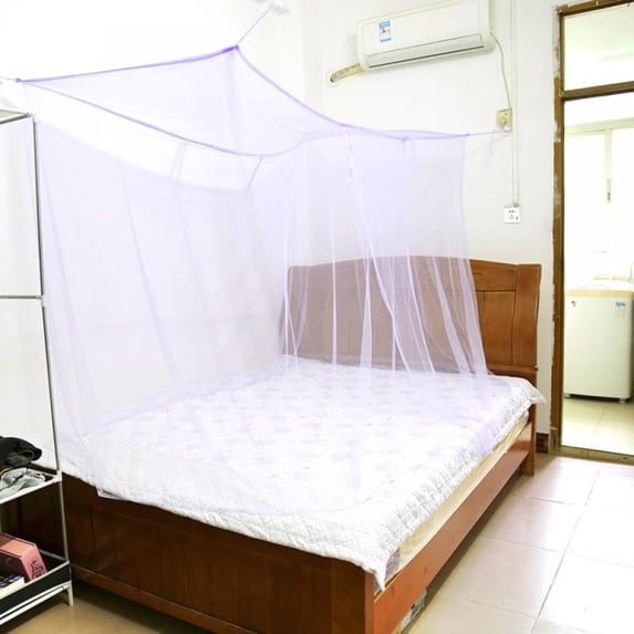 Mosquito NET for Bed Canopy, Four Corner Post Curtains Bed Canopy Elegant Mosquito Net Set, Screen Netting Canopy Curtains, Full/Queen/King/Black