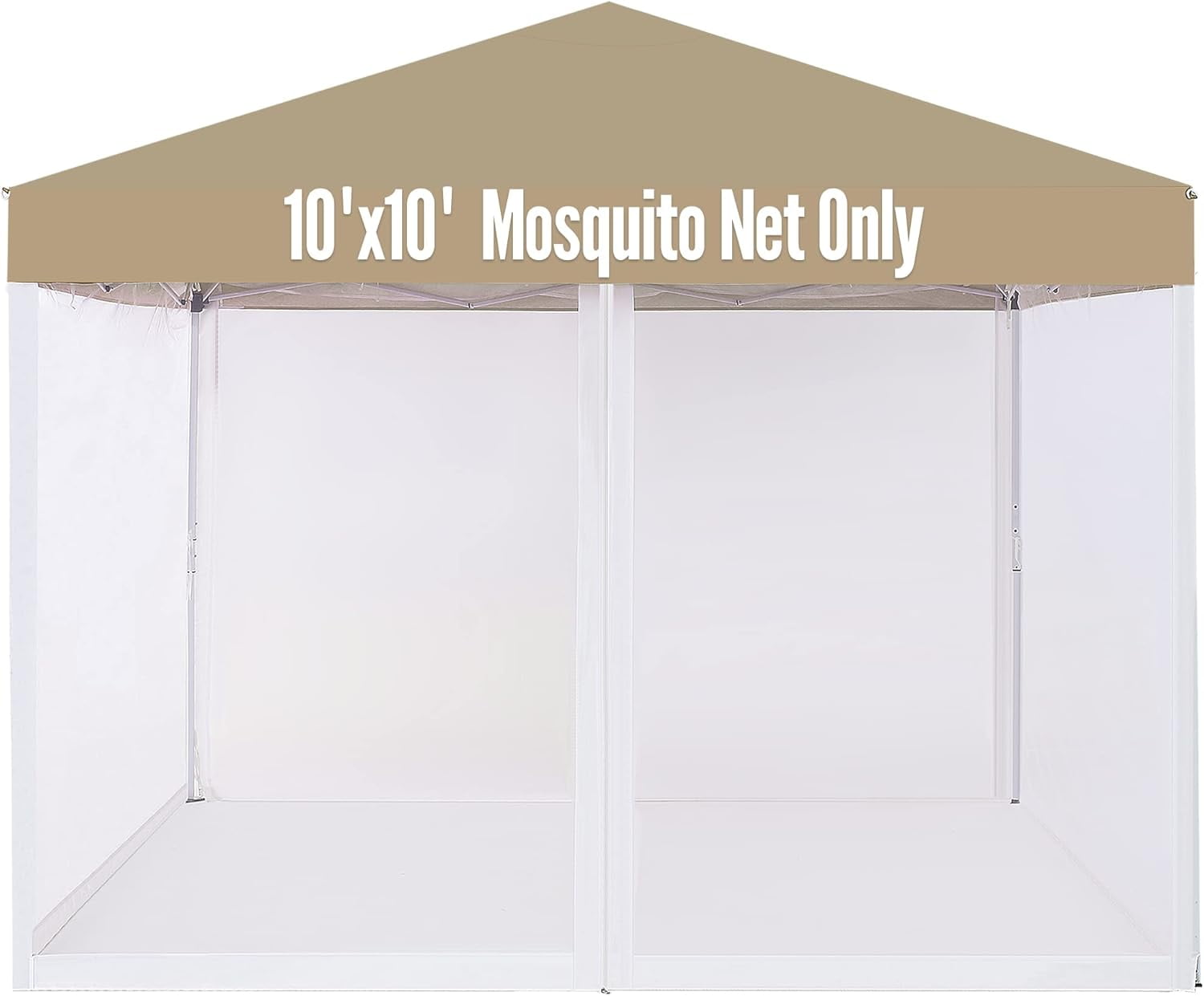 Replacement Mosquito Mesh Sidewalls With Zipper - Fits 10x12 & 10x10 Canopies