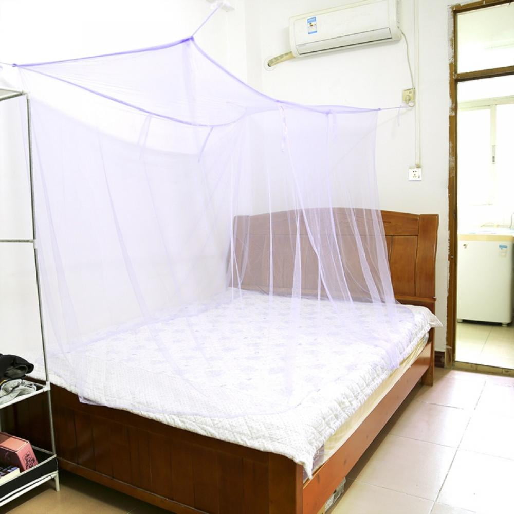 Mosquito Net for Bed Canopy, 4 Corner Post Curtains Bed Canopy Large Mosquito Netting Bedroom Princess Decoration for Girls & Adults, Fits Full/Queen/King Size