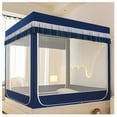 thumbnail image 1 of Mosquito Net Bed Canopy, Foldable Double Door Mosquito Camping Curtain with Mesh Bottom, Zipper, Quick Open for Bedroom, Outdoor, 1 of 7