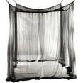 thumbnail image 1 of Mosquito Net for Bed Canopy Four Corner Post Curtains Bed Canopy Elegant Mosquito Net Set with Stick Hook Screen Netting Canopy Curtains (Opening Doors On All Sides), 1 of 7