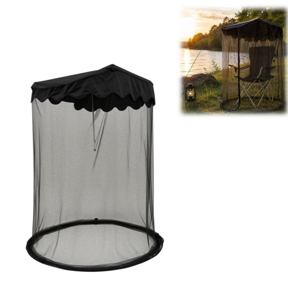 Mosquito Net for Canopy Chair & Patio Swing, Chair Bug Net Enclosure with Zipper Door, Large 63" Bug Tent Cover, Breathable Mesh Chair Shield for Camping, Fishing & Backyard