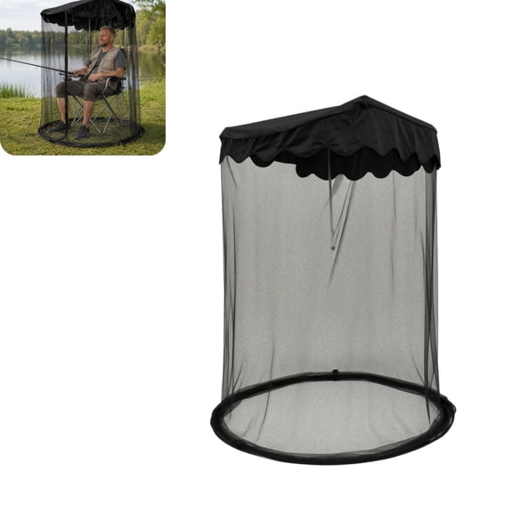 Mosquito Net for Canopy Chair & Patio Swing, Chair Bug Net Enclosure with Zipper Door, Large 63" Bug Tent Cover, Breathable Mesh Chair Shield for Camping, Fishing & Backyard