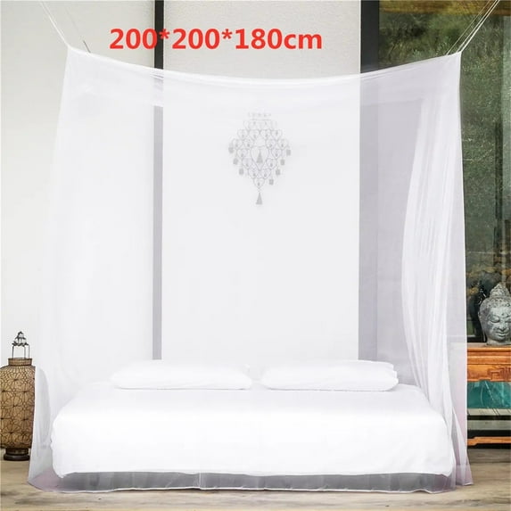 Mosquito Net with Carry Bag, Canopy Bed Curtains Single Full, King Size Mosquito Netting, Bug Net, Large 2 Openings Netting Curtains for Camping, Bedding, Patio Hammock