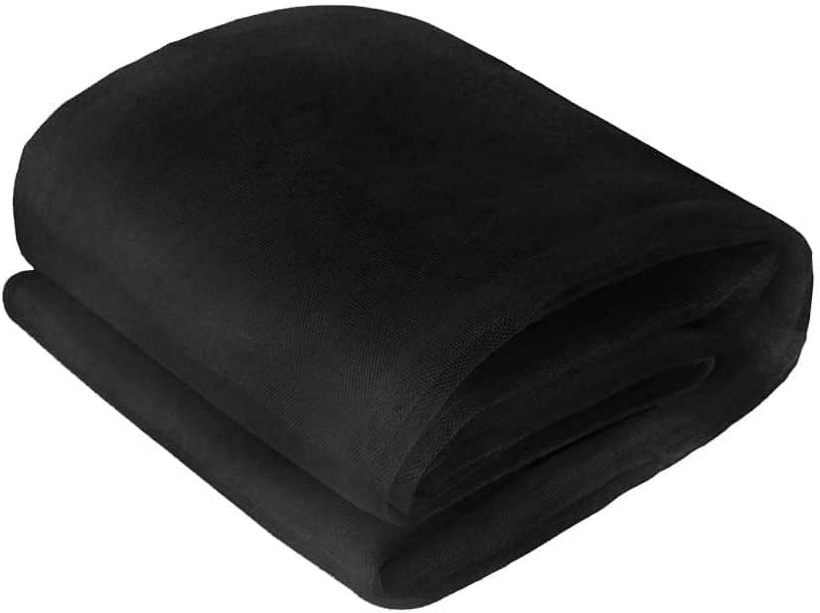 Mosquito Net Cloth Fabric, DIY ect Pest Barrier Mesh Nets for Porch/Outdoor/Bed/Wedding, Black 60x120in Black
