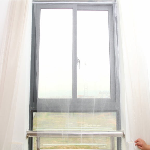 Mosquito Net DIY White Screen Self-Adhesive Fiberglass Mesh Roll Customizable Window and Door Bug Barrier for Home RV White