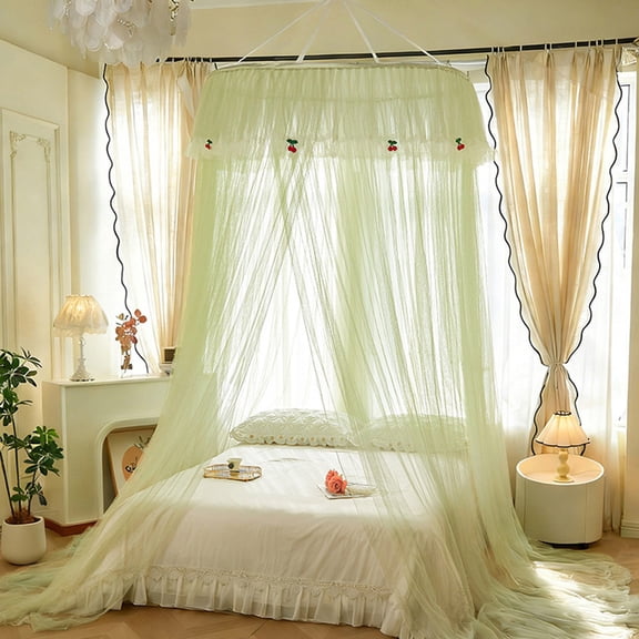 Mosquito Net,French Princess-Style High-Density Mesh Dome Mosquito Net,Household Breathable Lace Tent Net,Suitable for Bedroom,Dormitory and Travel