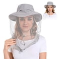 thumbnail image 1 of Mosquito Net Hat, UPF 50+ Sun Protection, with Hidden Netting for Beekeeping, Hiking, Men and Women/light grey, 1 of 7