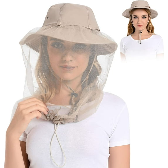 Mosquito Net Hat with Hidden Netting UPF 50+ Sun Protection