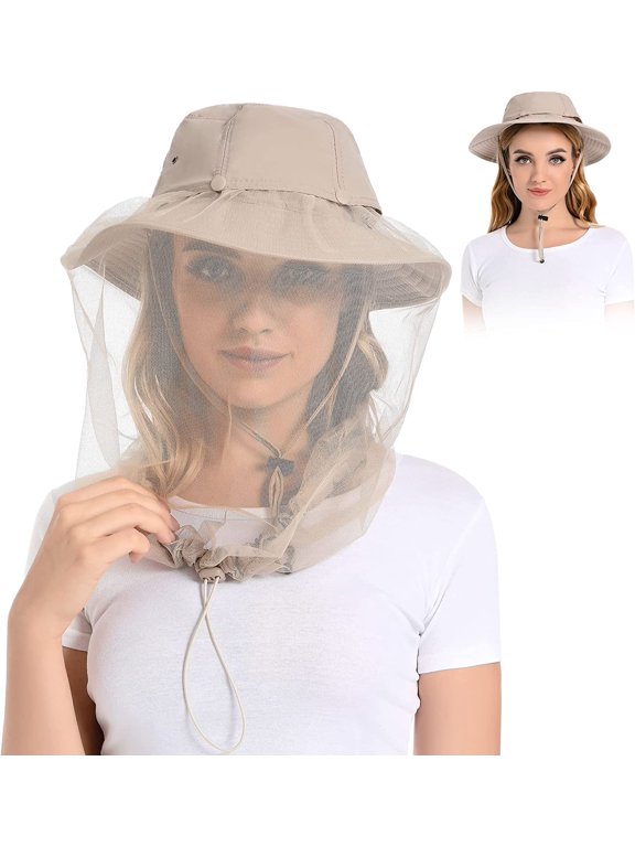 Mosquito Net Hat with Hidden Netting UPF 50+ Sun Protection