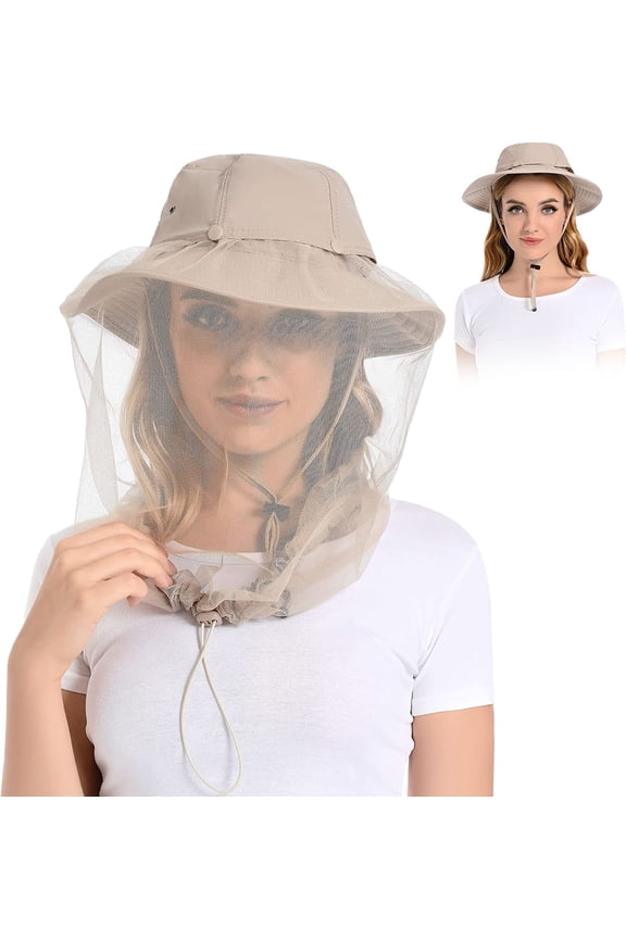 Mosquito Net Hat with Hidden Netting UPF 50+ Sun Protection