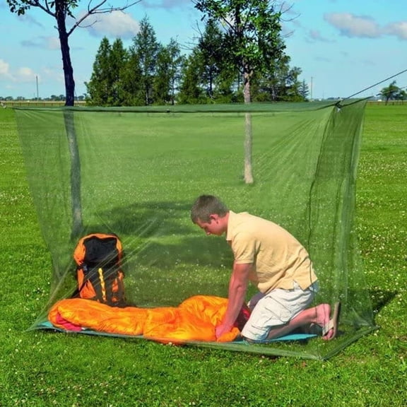 Mosquito Net Lightweight Hanging Insect Screen Breathable Camping Net For Outdoor Camping Patio Travel Home(Green-90Cm)