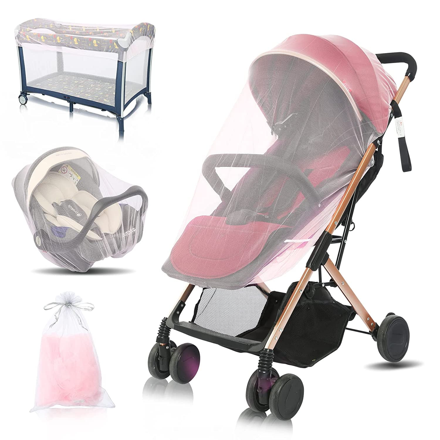 Mosquito Net,Stroller Screen Cover Mesh Bug Net for Baby Strollers