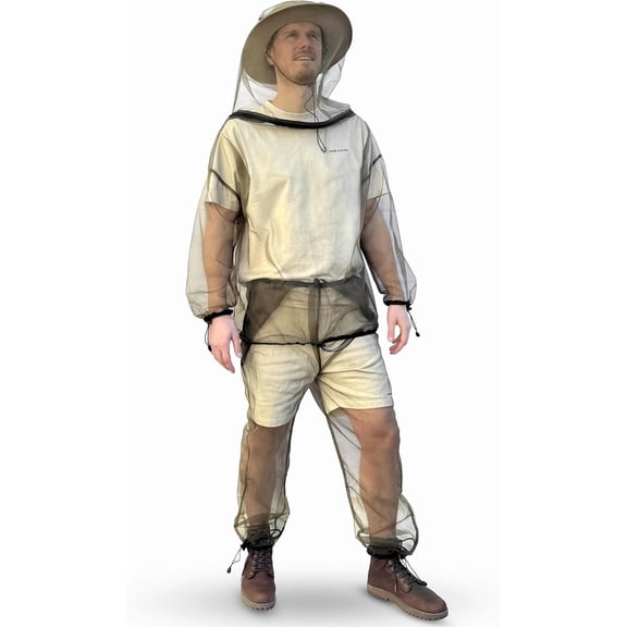 Mosquito Net Suit for Insect & Bug Protection - Jacket & Pants Netting - Outdoor Resistent Clothes