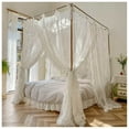 thumbnail image 1 of Mosquito Net for Bed,Canopy Bed Curtains,Four Corner Bed Bracket,Fly Canopy Mosquito Net, Curtain Brackets for Bedroom Decoration, 1 of 7