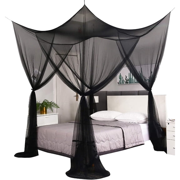 Mosquito Net for Bed Canopy,Four Corner Post Canopy Bed Curtains for Full/Queen/King Size Bed,Bed Curtains for Patio Indoor Outdoor Net