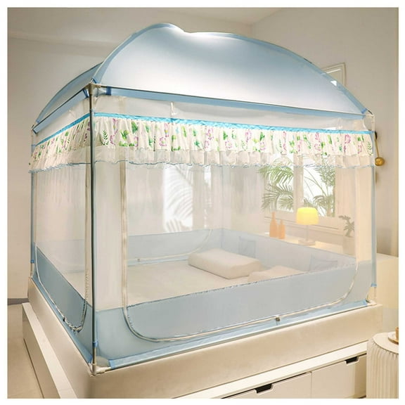 Mosquito Net for Bed, Portable Mongolian Travel Tent, with Double Door with Bottom, Breathable Mosquito Net Tent for Bedroom and Adult Beds