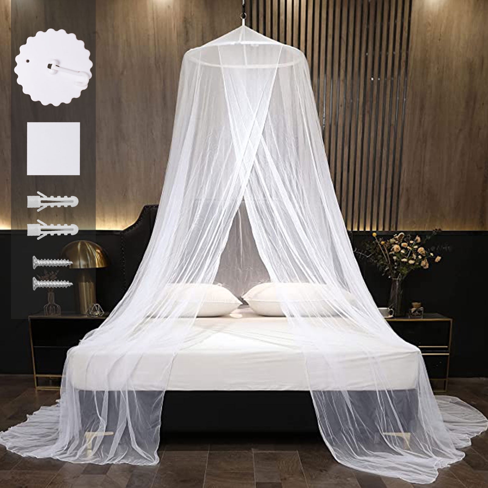 Mosquito Net for Canopy ,36Ft Universal Dome for Bed Single