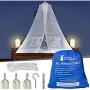 Black Fully Enclosed Conical Travel Mosquito Net for Bed, Queen-Size