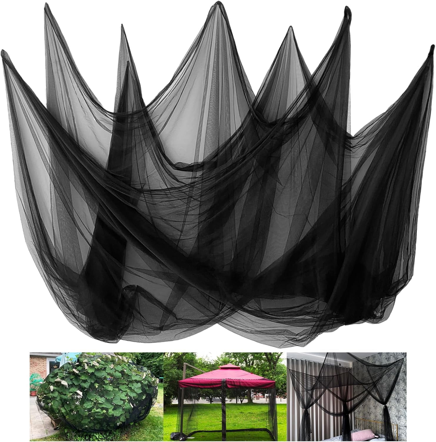 Mosquito Netting,10 × 50 Ft Mosquito Mesh Screen for Patio,Fly Insect Bird Net Barrier Garden Mesh Netting for Protect Vegetables Fruits from Birds Bugs