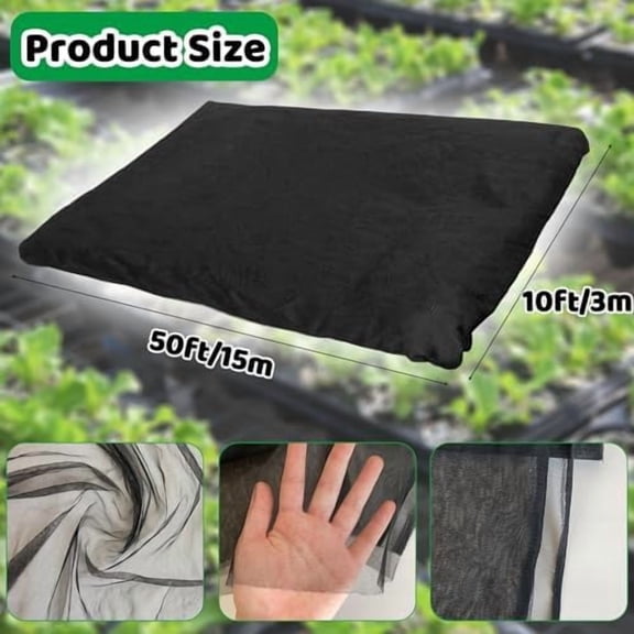 Mosquito Netting,10 × 50 Ft Mosquito Mesh Screen for Patio,Fly Insect Bird Net Barrier Garden Mesh Netting for Protect Vegetables Fruits from Birds Bugs