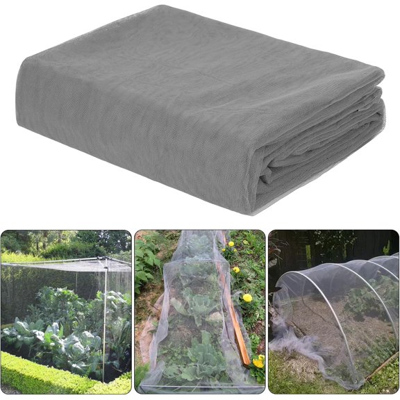 Mosquito Netting 39x10Ft Garden Mesh Netting, Fly Bird Net Barrier Hunting Blind Plant Protecting Net, 3x12m Gray
