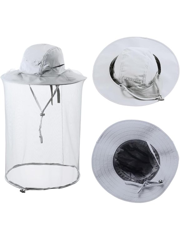 Mosquito Netting Bee Keeper Hat,Garden Bug Gnats Face Cover Head Net Veil Costume Dog Grooming Cap for Women Men Fishing 1Pack