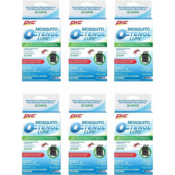 Mosquito Octenol Lure (6 Pack), Attracts Mosquitoes, for Use with Electronic Insect Killers & Traps