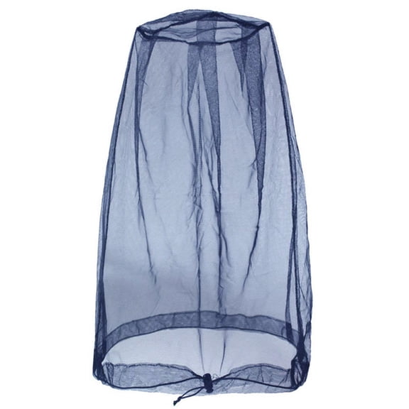 Mosquito Outdoor, Mosquito Net Hat, 17X20 In, Navy Mesh, Bug Net for Head, Full Face Coverage, Camping Trips, Xl Dimension, 1 Pc
