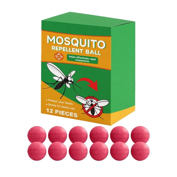 Mosquito Repellent Balls 12-Pack, Robust Insect Repellent Tablets for Indoor & Outdoor, Resilient Essential Oil Scented Balls for Camping & Home, Sturdy Pest Control Shield, Safe for Family