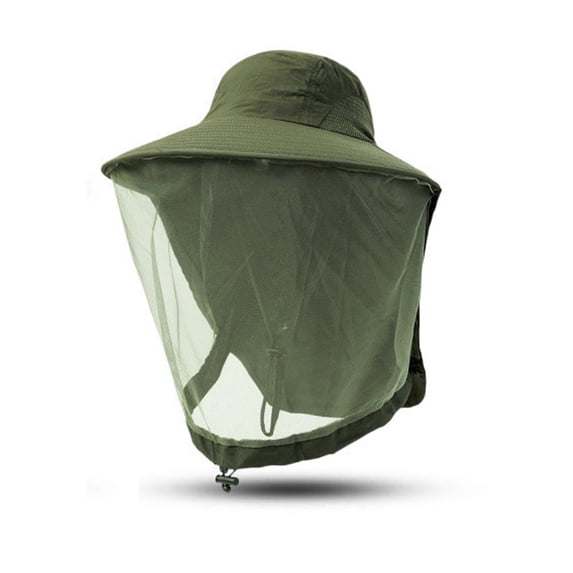 Mosquito Repellent Hat for Men & Women, UV Protection Sun Hat with Face Mesh Cover, Foldable Outdoor Fishing Camping Hat