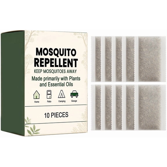 Mosquito Repellent Sachet, Pest Avoidance Pouch, 10-Pack Portable Plastic Formulation Insect Shield for Summer Camping RV Backyard BBQ Picnic