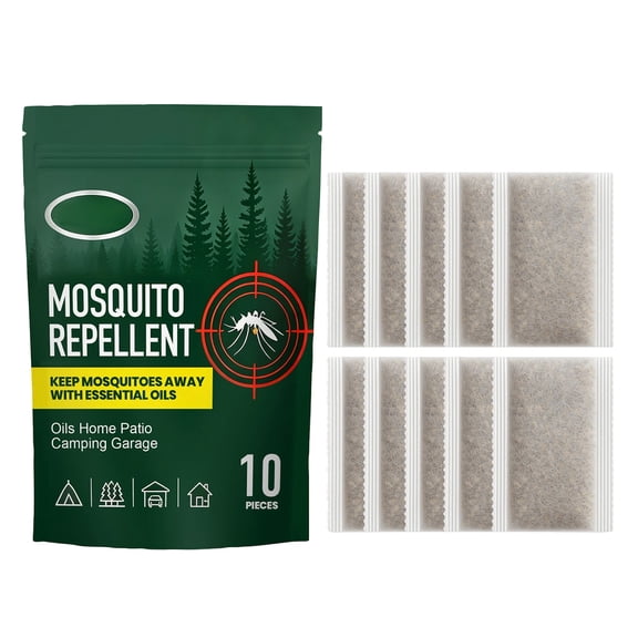 Mosquito Repellent Sachets 10 Pieces Plant-Based Essential Oil Infused Bags for Indoor Outdoor Use Home Patio Garage Camping Protection
