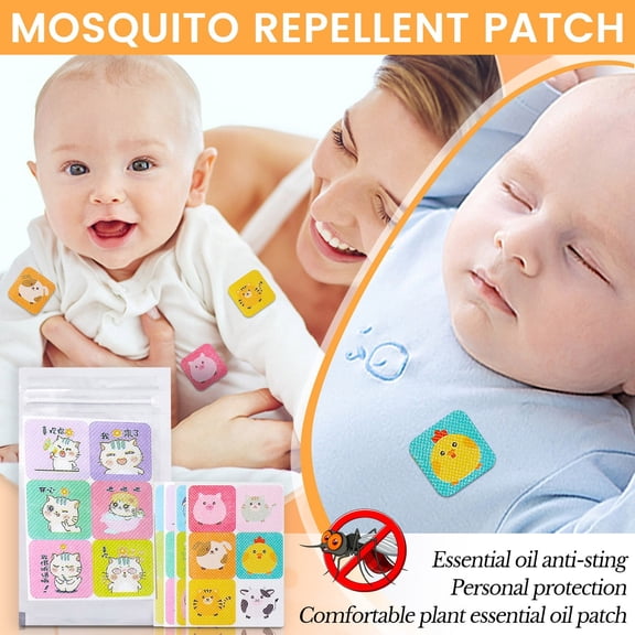 Kivin Mosquito Repellent Stickers, Natural Lemongrass Extract Oil Insect Protection Patches, Long Lasting Outdoor Summer Home Use