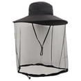 thumbnail image 1 of Mosquito Repellent Sun Hat with Net - Black - Durable UV Protection Bucket Hat for Hiking, Fishing & Camping (56-60cm), 1 of 4