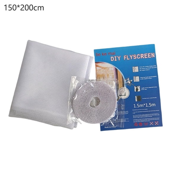 Mosquito Screen Mesh 150 X 78.74 in, Self- Diy Installation, for Windows and Doors Setup and Daily Use, White