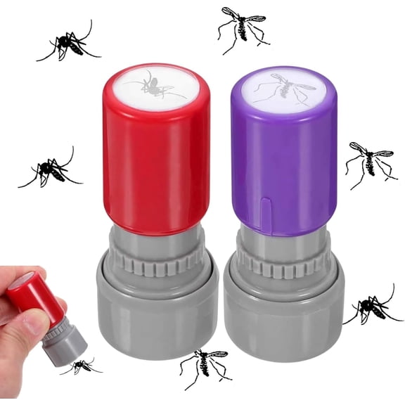 Mosquito Smack Stamp Self Inking Smashed Bug Prank Stamper Realistic Print Funny April Fool Party Office Joke Craft Supply