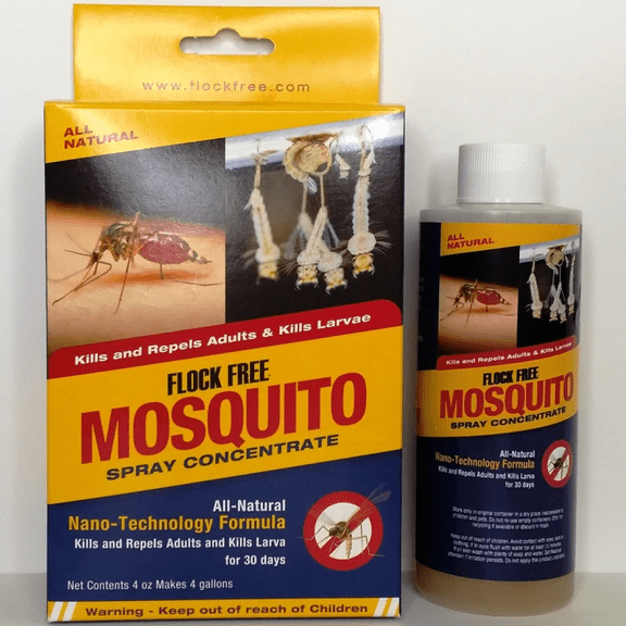 Mosquito Spray - All-Natural Ingredient Mosquito Repellent - 4 fl oz Bottle by Flock Free