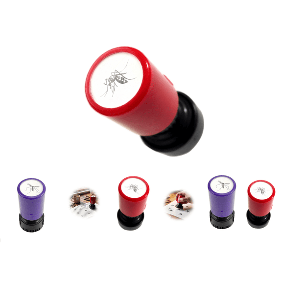 Mosquito Stamp,Funny Novel Toys,Strange Mosquitoes Tools Tricks,Strange Mosquitoes Gift Tricks,Fake Bug Insect Print Funny for April Fools Day, Party Favor and Office Joke(Red)