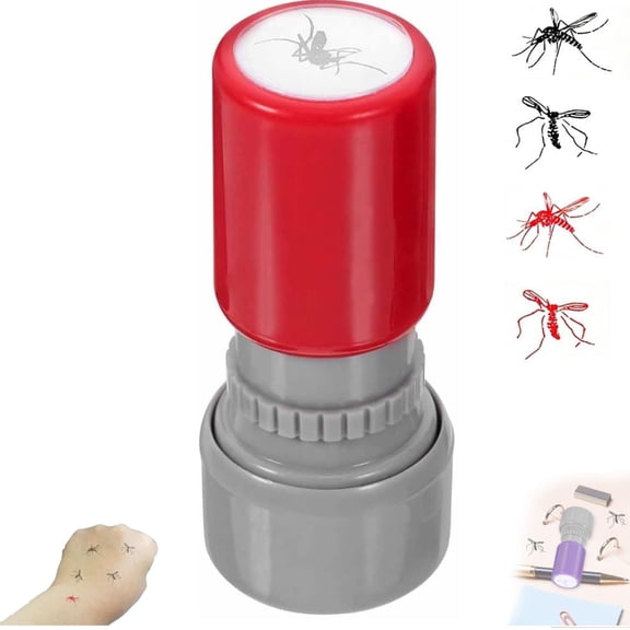Mosquito Stamp Prank, Funny Stamper Self Inking Stamps, Realistic Double Designs, Mess-Free Mechanism, Pocket-Sized Stealth