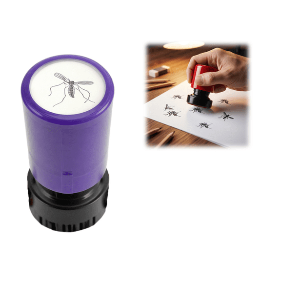 Mosquito Stamp Prank, Realistic Insect Print Prank Stamp, Portable Funny Gag Gift for Prank Enthusiasts April Fool Event (Blue)