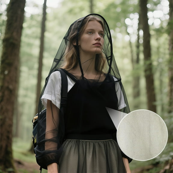 Mosquito Suit Net Mesh Pants Jacket With Hood For Outdoor Protections From Gnats, No-See- & Midges Mosquito Net Clothing For Men & Wome,1 PC (Black)