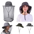 thumbnail image 1 of Mosquito Sun Net, DIDADI Safari Sun Hat with Veil Mesh & Adjustable Straps UV and Insect Protection for Fishing Boating Camping (Gray), 1 of 7