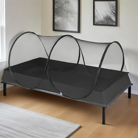 Mosquito Tent for Bed, Foldable Portable Canopy Net, Travel Camping  Tent, Black 1pc