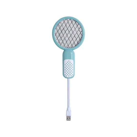 Mosquito Zapper, Bug Zapper, 4inRound Mesh, Ergonomic Grip, Indoor Outdoor Use, Sky Blue, 1 Pc, Zapper, Led Rechargeable Light
