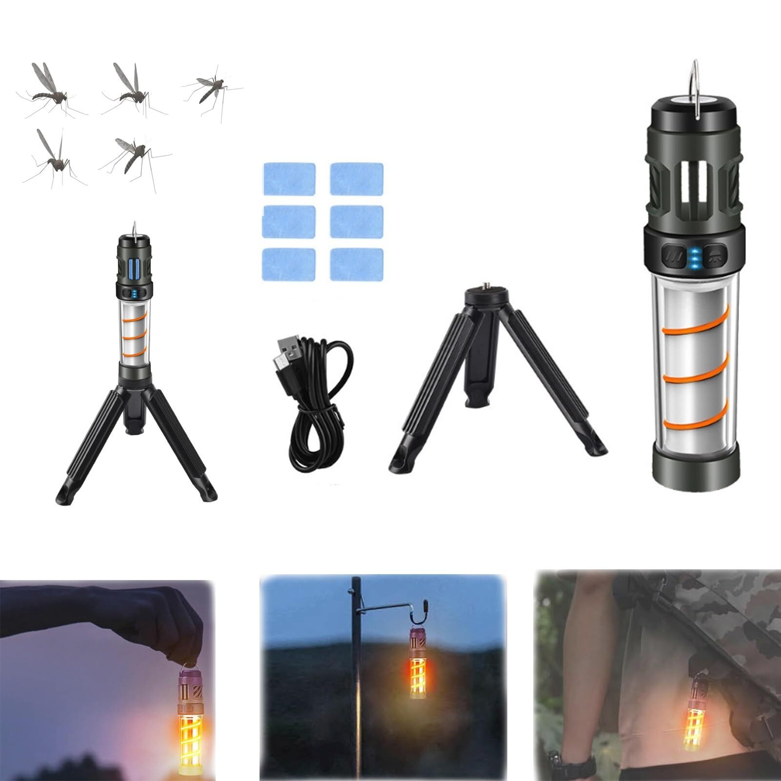 Mosquito Zapper Camping Lantern, Rivaltac Mosquito Repellent, Buzzbug