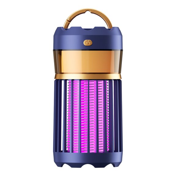 Mosquito Zapper Lamp， LED Bug Zapper, Portable Insect Trap Light, Waterproof USB Rechargeable Mosquito Light with Carry Hook, Camping Mosquito Zapper Light, Powered High Power Bug Zapper Light,Blue
