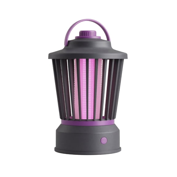 Mosquito Zapper Portable Usb Rechargeable 6 Inch Durable Desktop Insect Night Light for Indoor Outdoor Home Use Gray 1 Pack